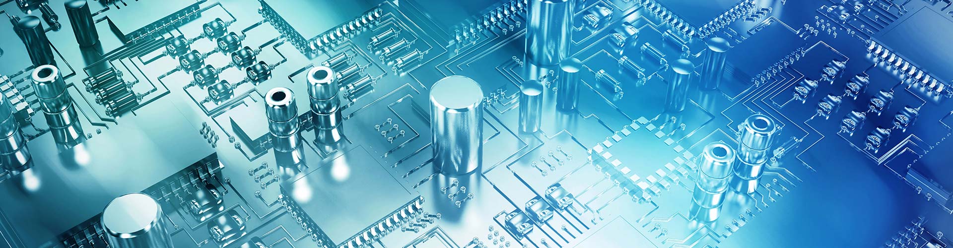 A circuit board for aviation electronics in a detailed view