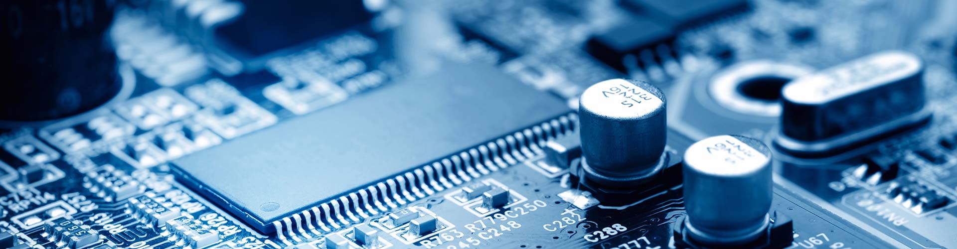 A circuit board used in component sourcing for electronics manufacturing